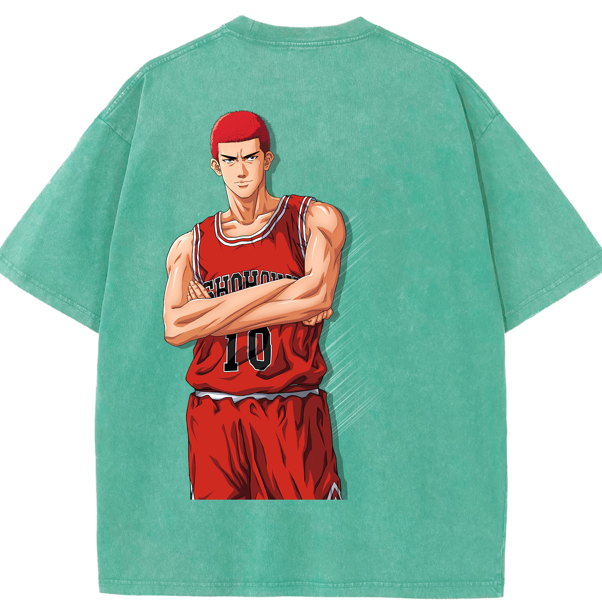 （画像用） SLAM DUNK／スラムダンク 綿100% ヴィンテージ風 半袖Tシャツ（背面プリント）